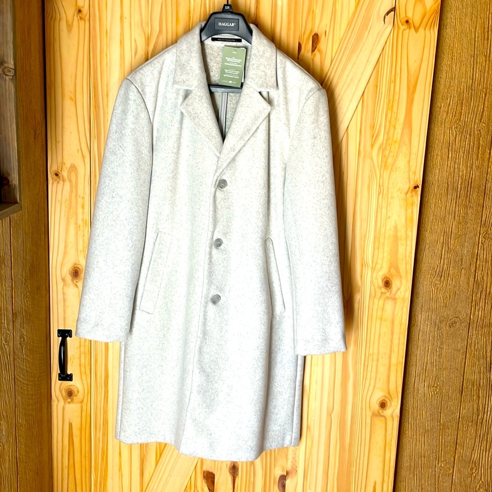 Men’s silver peacoat brand new with tags.